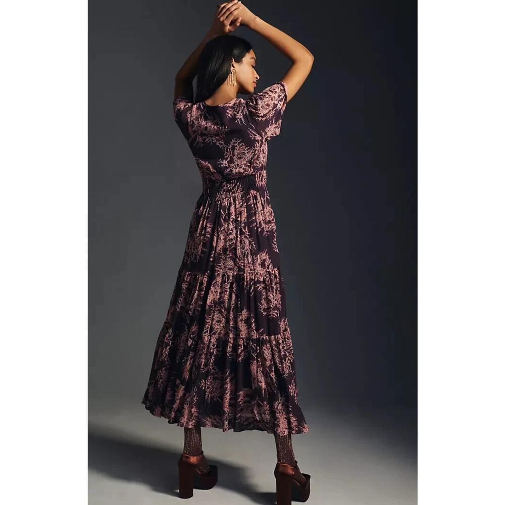 Anthropologie Somerset Maxi‎ Dress Chiffon Edition Pockets Size XS - Picture 3 of 14